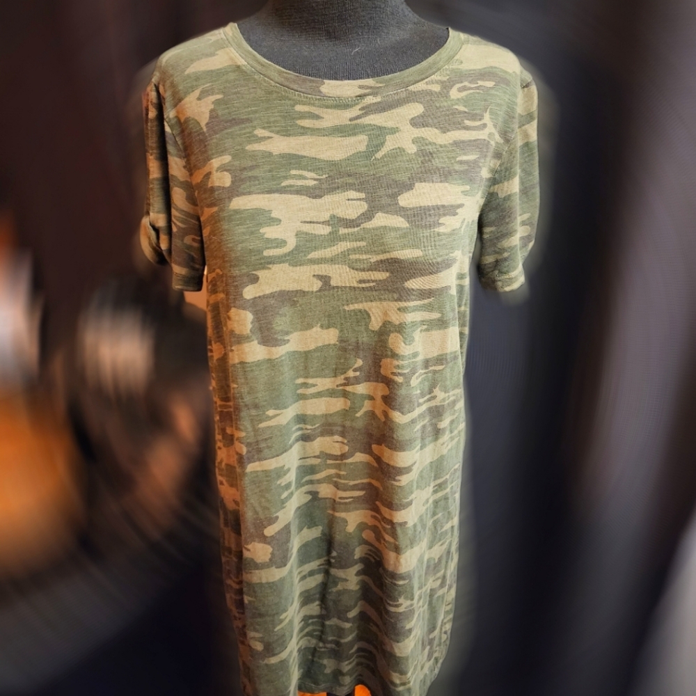 SANCTUARY CAMO T- SHIRT DRESS